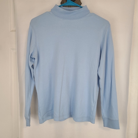 (978) Speculation Petite Woman's Long Sleeve Turtleneck, Size: PS Light Blue - Picture 4 of 16
